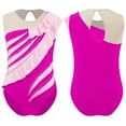thumbnail image 1 of Kaerm Kids Shiny Rhinestone Sleeveless Ruffle Gymnastics Tank Leotard Sparkly Dance Unitard for Girls Hot Pink 12, 1 of 6