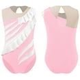 thumbnail image 1 of Kaerm Kids Shiny Rhinestone Sleeveless Ruffle Gymnastics Tank Leotard Sparkly Dance Unitard for Girls Pink 8, 1 of 6