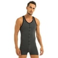 thumbnail image 1 of Kaerm Mens Wrestling Singlet Leotard Bodysuit One Piece Vest Jumpsuit Romper Pajamas Nightwear Gray M, 1 of 7