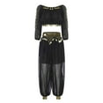 thumbnail image 1 of Kaerm Women Belly Dance Outfit Belly Dancing Top with Harm Pants Black One Size, 1 of 7