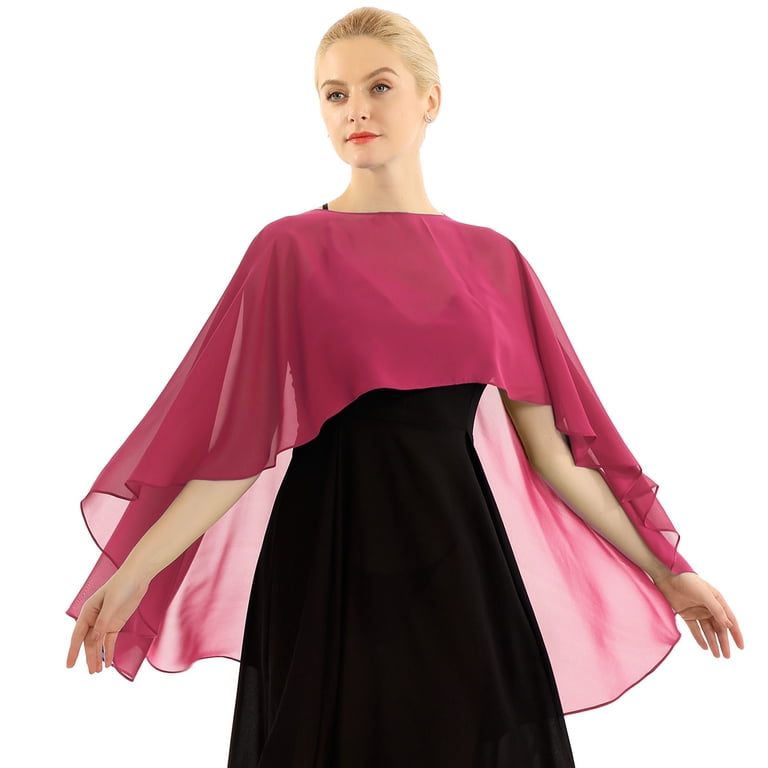 Kaerm Women Chiffon Capes Soft Shawls and Wraps Capelets for Evening Dress Wedding Capes Cover Up Burgundy One Size - Walmart.com Kaerm Women Chiffon Capes Soft Shawls and Wraps Capelets for Evening Dress Wedding Capes Cover Up Burgundy One Size - Walmart.com