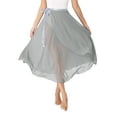 thumbnail image 1 of Kaerm Women Sheer Ballet Wrap Skirts Solid Color Flowy Skirts Lace-up Apron Dance Skirts Gray One Size, 1 of 6