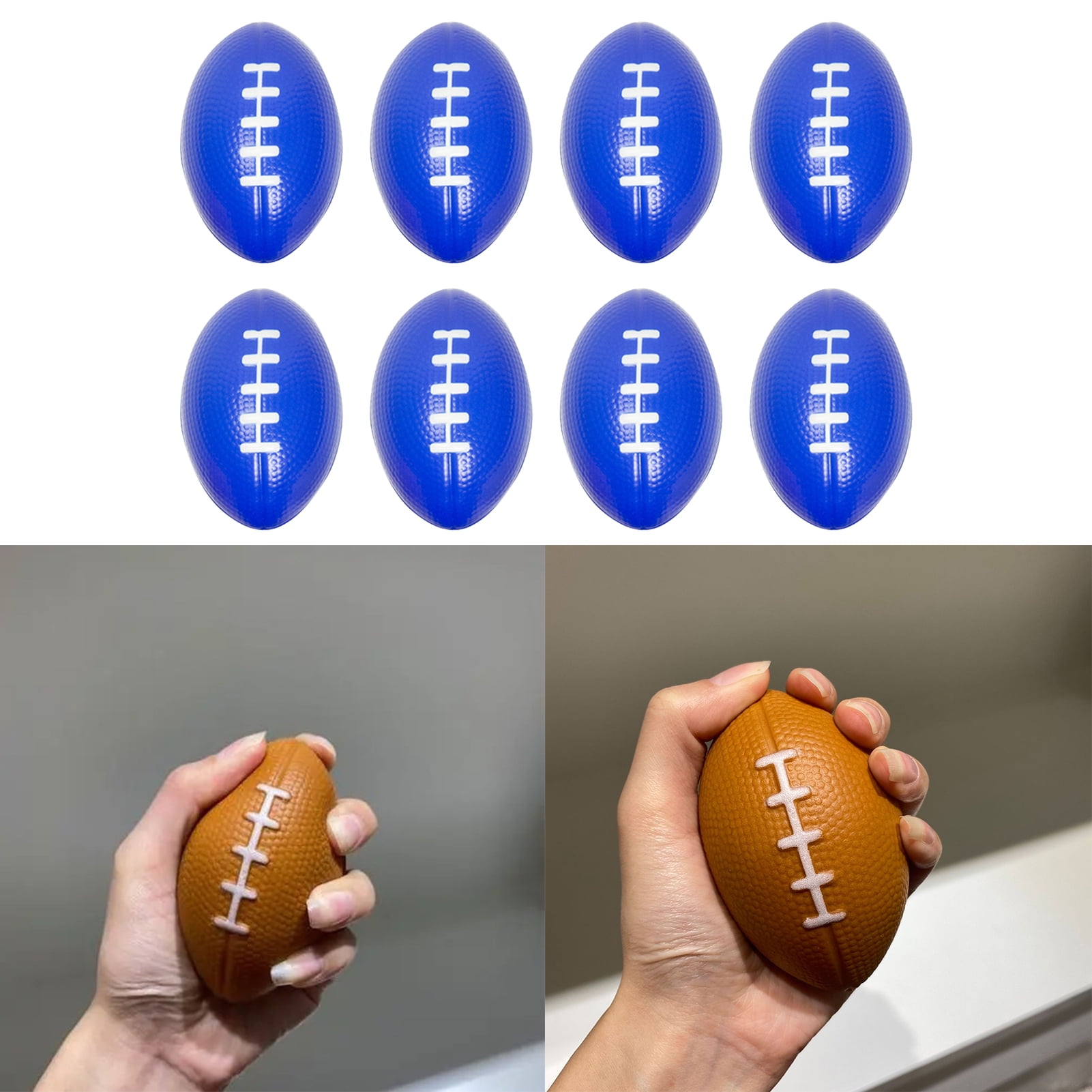 Kaesi 12Pcs Mini Football Stress Ball Anxiety Relief High Elasticity