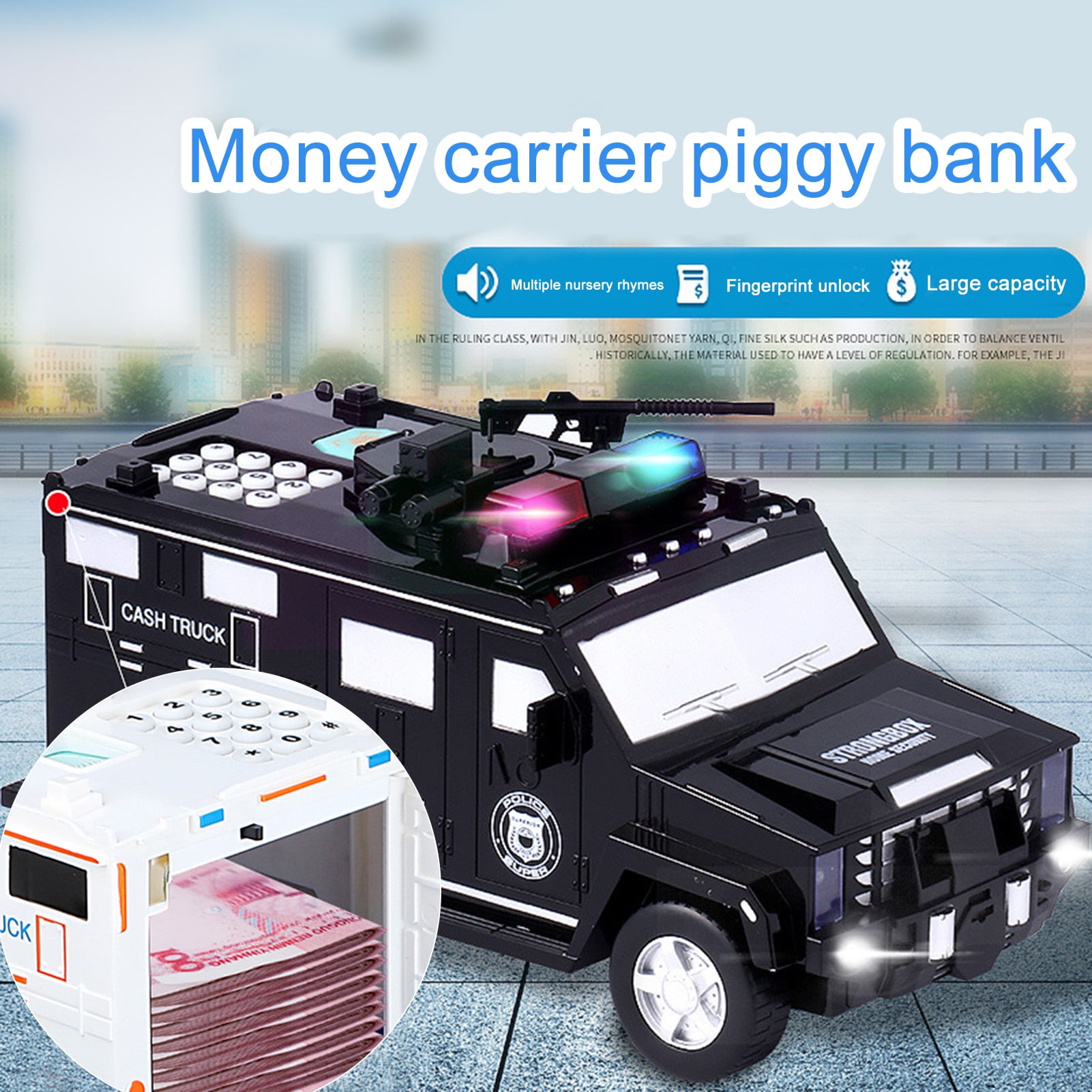 Kaesi Piggy Bank Car Financial Management Stylish Plastic Hummer
