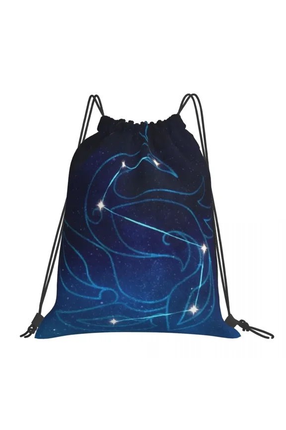 Kaeya tellation Genshin Impact Backpacks Drawstring Bags Drawstring Bundle Pocket Storage Bag Book Bags For Travel School