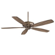 Kafe Ceiling Fan In Transitional Style 15 Inches Tall By 60 Inches Wide-Heirloom Bronze Finish-Aged Boardwalk Blade Color Minka Aire Fans F696-Hbz