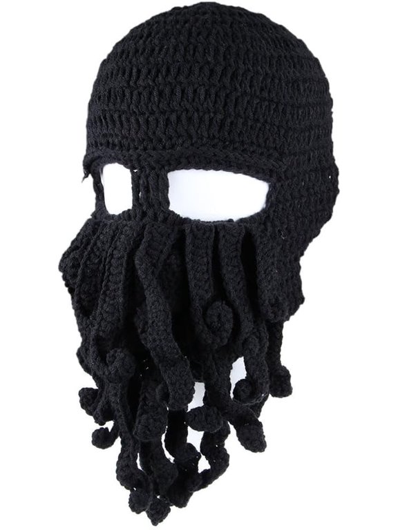 Men's Head Barbarian Vagabond Beanie Original Foldaway Beard Octopus Pirate Hats Bearded Caps