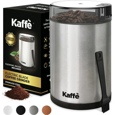Kaffe 14Cup Electric Coffee Grinder with Auto On/Off, Stainless Steel (Cleaning Brush Included)