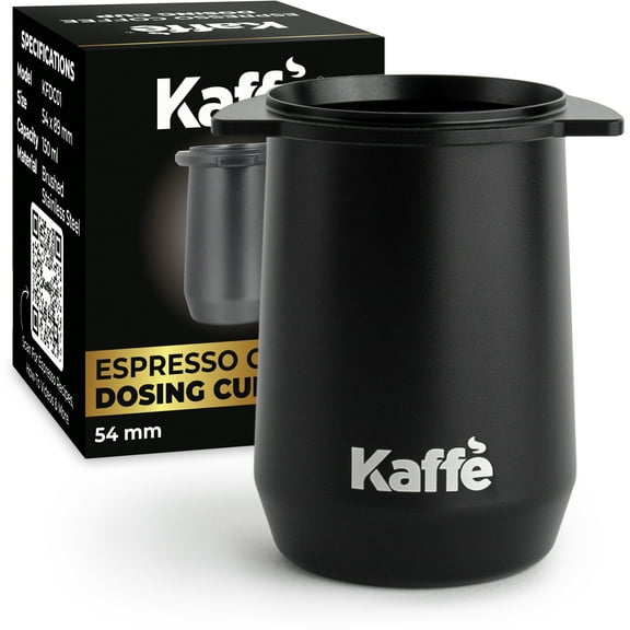 Kaffe Espresso Coffee Dosing Cup with Non-Stick Coating (54mm) - Metal Coffee Ground Dosing Cup for Portafilter - Compatible with 54mm Espresso Machines - Espresso Machine Accessories & Tools