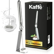 Kaffe Handheld Milk Frother w/ Stand, Battery Operated, Stainless Steel