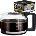 thumbnail image 1 of Kaffe Universal Replacement Coffee Carafe - 5 Cup Glass Pot for Drip Makers Glass, Easy-Grip Handle, Sneak-A-Cup Compatible Capacity Markings, Dishwasher Safe, 1 of 4