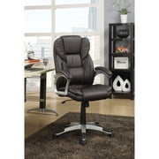Kaffir Adjustable Height Office Chair Dark Brown and Silver