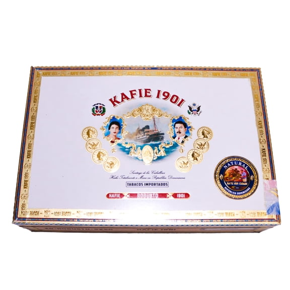 Kafie 1901 Robusto Natural Empty Wood Cigar Box 8.5" x 5.75" x 2"
