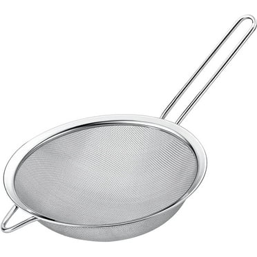 Kafoor 6.3" Fine Mesh Strainer with Stainless steel handle - Sieve Fine Mesh Stainless Steel - Ideal to Sift Flour, Icing Sugar, Fruits and Vegetables.