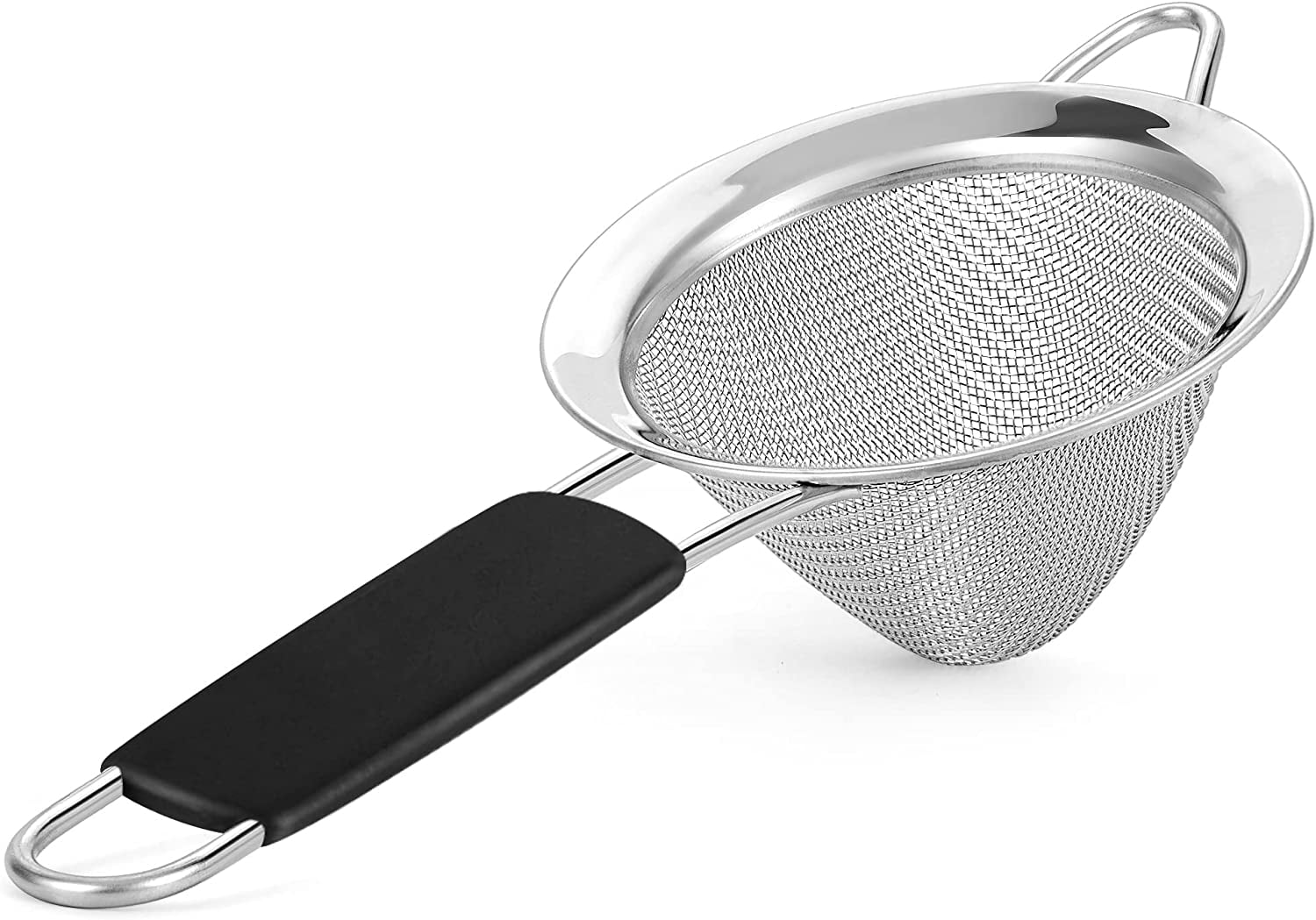 Kafoor Fine Mesh Strainer 3.3 Inch TPR Conical Sieve Tea Strainers