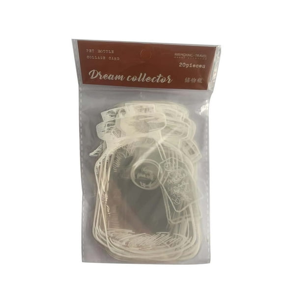 Kafsov 20 Pack Transparent Dried Flower Bookmarks, DIY Nature-Inspired Glassware Stickers, Unique Exquisite Real Flower Bookmarks, Enhance Reading Experience, Relationships E