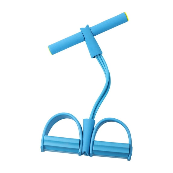 Kafsov 21 Fitness Resistance Bands 4 Tube Pedal Ankle Puller with Handles, Portable Stretching Workout Equipment for Home Gym Training, Multi-Purpose Fitness Bands for Abs, Arms, Legs, and Back Blue