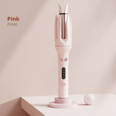 Kafsov Automatic Curling Stick for Hair - Electric Rotating Curling Iron with Temperature Control, No Harm to Hair Pink