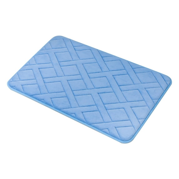 Kafsov Bath Rugs for Bathroom Non Slip Bath Mats, Non Slip Quick Dry Super Absorbent Bathroom Rugs Fit Under Door-Washable Bathroom Floor Mats, Shower rug for Bathtub Shower Room Light Blue