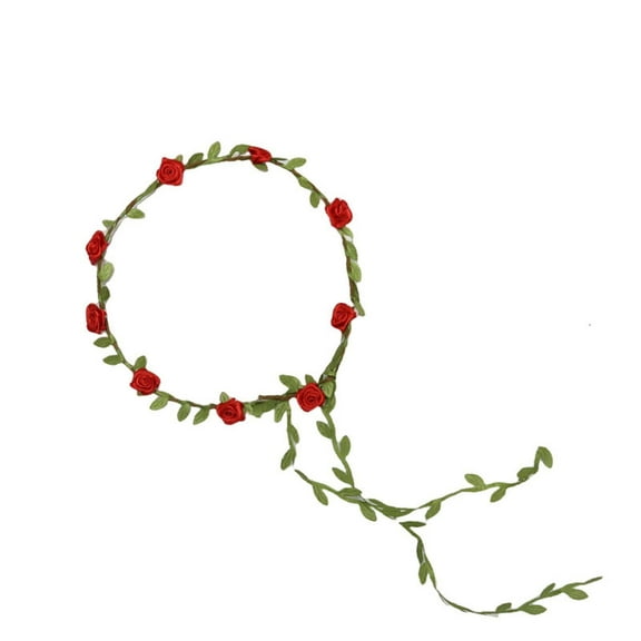 Kafsov Beach Simulation Rose Flower Mori Headband Wreath - Unique Styling for Elegant Hairstyles D