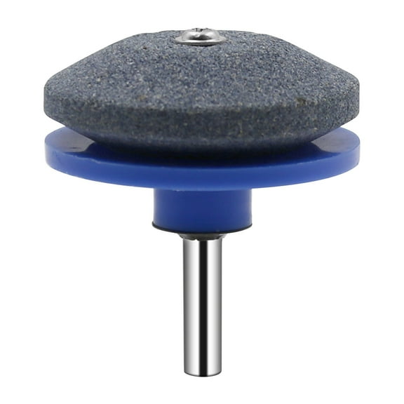 Kafsov Double-Layer Stone Lawn Mower Blade Sharpener, Blue, 2.56" x 2.09" x 2.09"