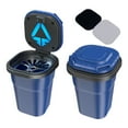 thumbnail image 1 of Kafsov Easy Clean Ashtray with Light and Cover Metal Inner Liner, Auto-Open with LED Lighting for Car, Home, or Office Navy, 1 of 8