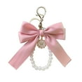 thumbnail image 1 of Kafsov Exquisite Pearl Chain Bow Keychain Kit with Double-Sided Bag Strap Extender for Purse Accessories, Elegant and Versatile Handbag Accent, Ideal Gift for Birthday or Holiday Pink, 1 of 4