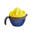 thumbnail image 1 of Kafsov Large Manual Plastic Orange/Grapefruit Juicer Squeezer, 6-Tooth Reamer Handheld Rotary Tangerine Juices Extractor Blue, 1 of 8