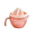 thumbnail image 1 of Kafsov Large Manual Plastic Orange/Grapefruit Juicer Squeezer, 6-Tooth Reamer Handheld Rotary Tangerine Juices Extractor Pink, 1 of 7