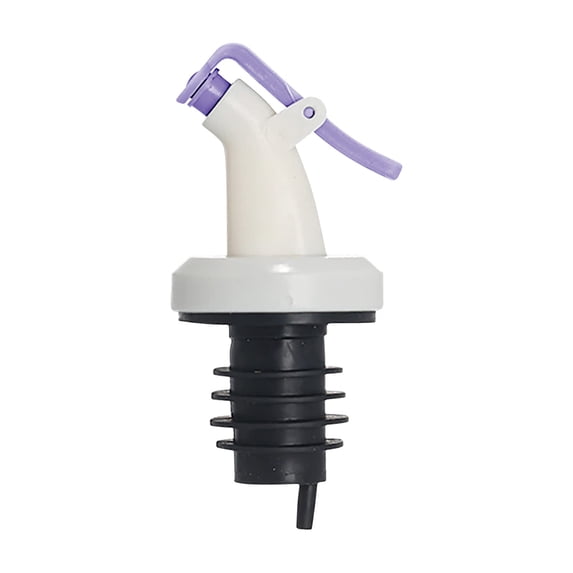 Kafsov Leak-Proof Oil & Wine Pour Spout Dispenser - 2 Pack, Food Grade Rubber Nozzle for Kitchen Bottles Purple