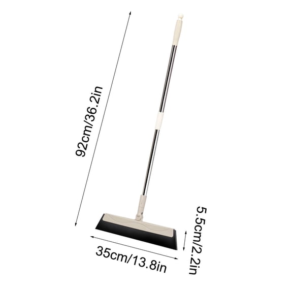 Kafsov Multi-Purpose Bathroom Wiper with 180° Rotation - Non-Stick Hair, Quick Drying, Easy Sweeping Gray