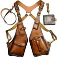 thumbnail image 1 of Kafsov Steampunk Leather Strap Wallet - Adjustable Underarm Shoulder Bag for Men & Women - Anti-Theft Wallet Strap with Metal Buckle Closure Coffee, 1 of 1