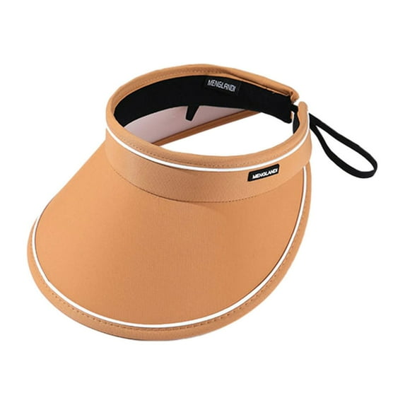 Kafsov Sun Hat Sun Protection Sunshade Outdoor Travel Riding Beach Empty Sun Hat , Can Adjustment Fit Visor,With Sweatband Orange
