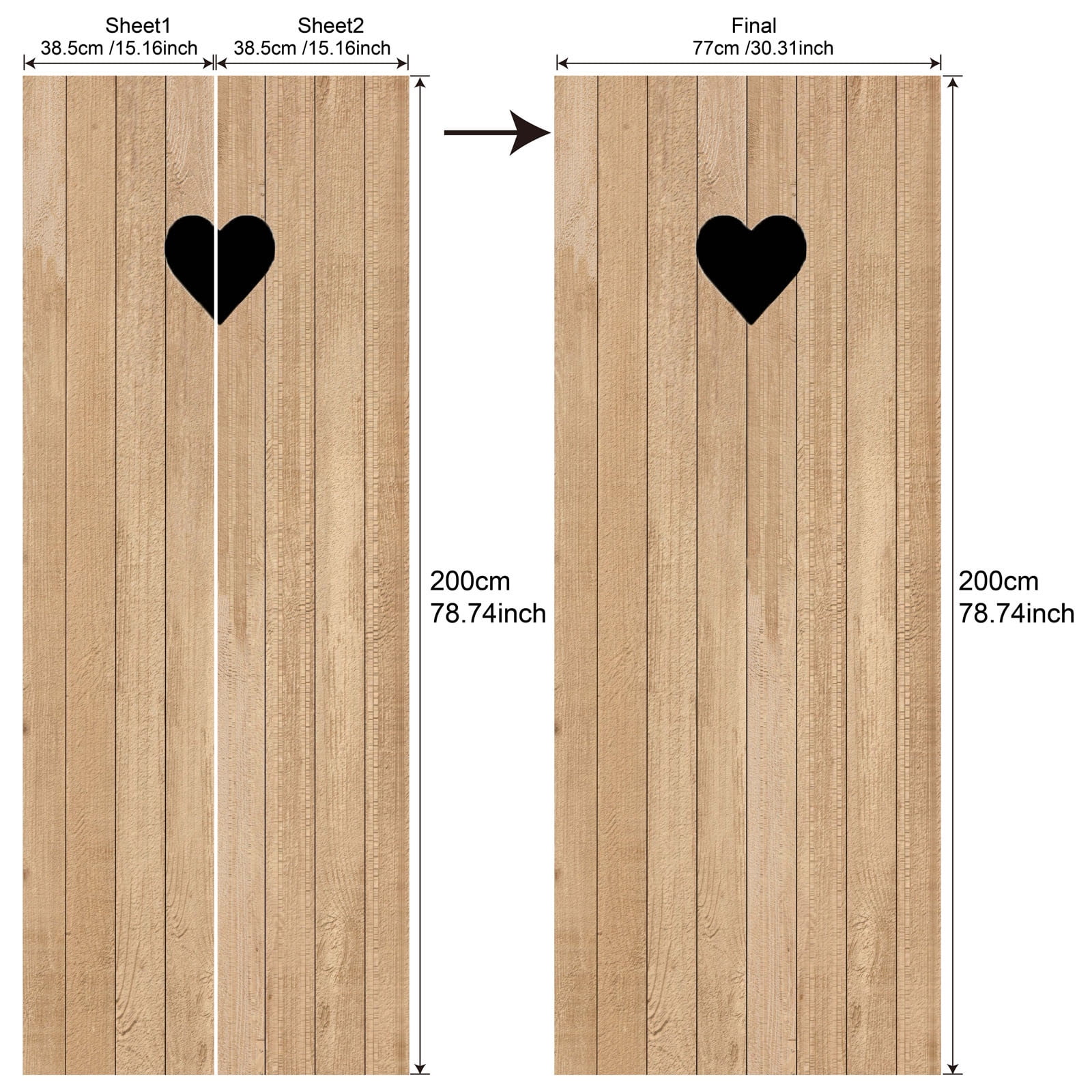 Kafsov Transform Your Space with DIY PVC Peel & Stick Door Murals