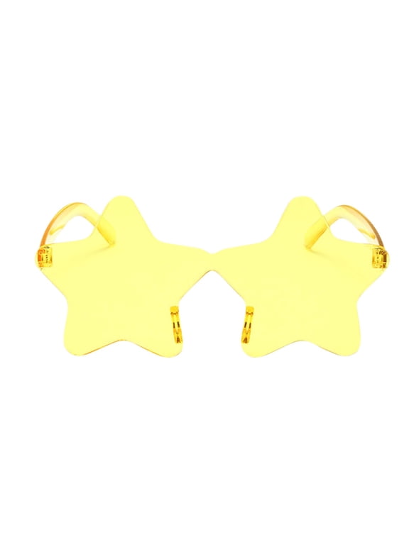 Ultra-Thin Star Shape Sunglasses with UV400 Protection, Candy Color Options for Women and Men, Perfect for Weddings, Dance Parties, and More G