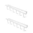 thumbnail image 1 of Kafsov Under-Cabinet Hanger Rack, Kitchen Organizer for Towels, Cups, Cookware, Easy Installation with No Tools Needed, Sturdy Steel Construction Holds Up to 3kg White, 1 of 4