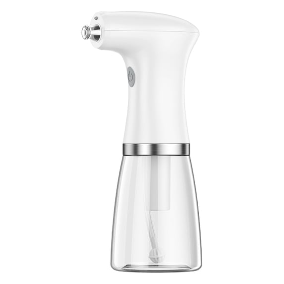 Kafsov Wireless Electric Pressurized Atomizing Spray Bottle with Built-in Light for Cooking, Barbecue, and Water, 240ml White/Green Battery Spray Bottle White
