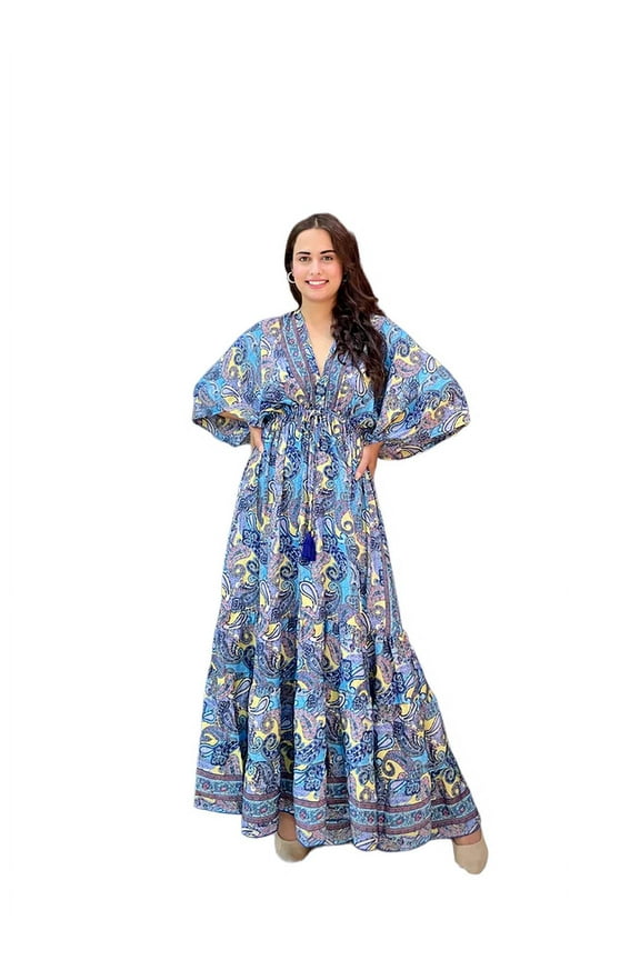 Kaftan Boho Printed Maxi Dress