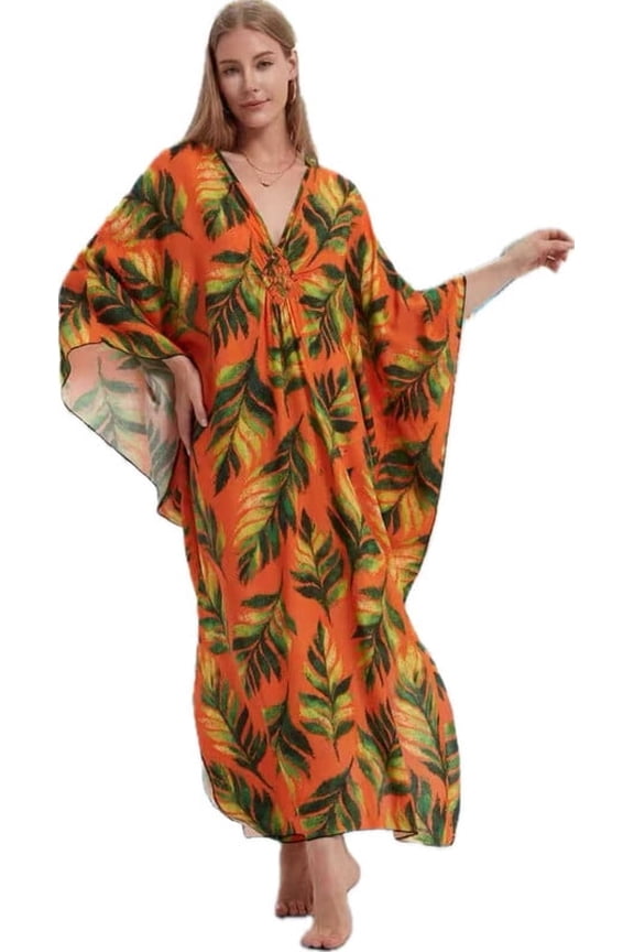 Kaftan Dresses for Women Plus Size Bathing Suit Cover up Caftan Maxi Beach Dresses