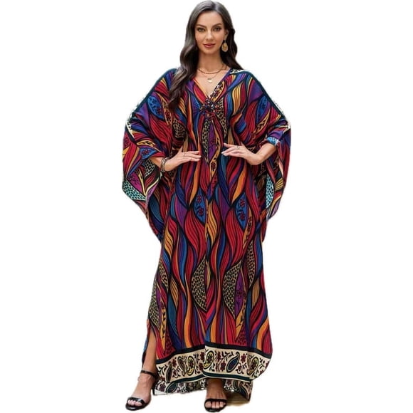 Kaftan Dresses for Women Plus Size Bathing Suit Cover up Caftan Maxi Beach Dresses