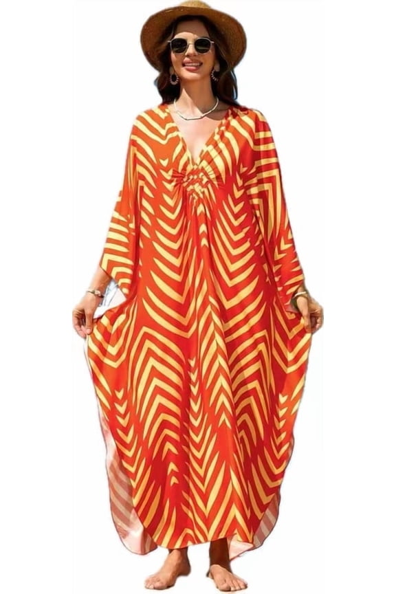 Caftan for Women Plus Size Moo Moo Kaftan Maxi Beach Swimsuit Cover up
