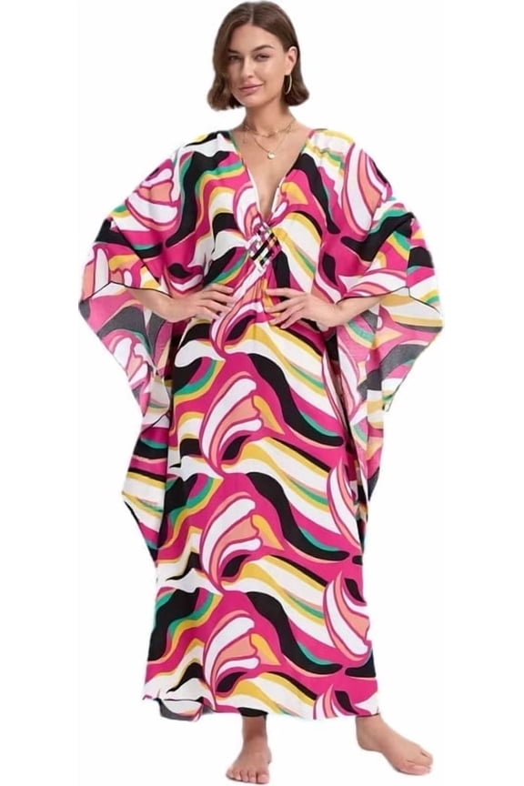 Caftan for Women Plus Size Moo Moo Kaftan Maxi Beach Swimsuit Cover up