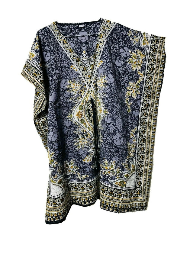 Kaftan-dress-Hippy-Boho-Maxi-One-Size-Women-india-Tunic-Dress-Night-Gown