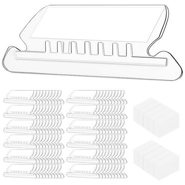 Kafvhsty 120Pcs Hanging File Folder 200 Inserts Clear Plastic Tabs Adjustable Labels Easy-to-Read Design Hanging File Folder Tags