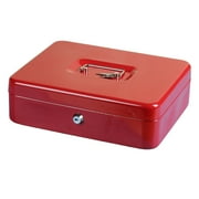 Kafvhsty Fireproof Metal Money Box: Lockable with 2 Keys, Shockproof, Anti-Theft, Secure Storage for Valuables, Cash, Jewelry