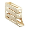 Kafvhsty Fridge Egg Storage Box Four Tiers Automatic Rolling Large