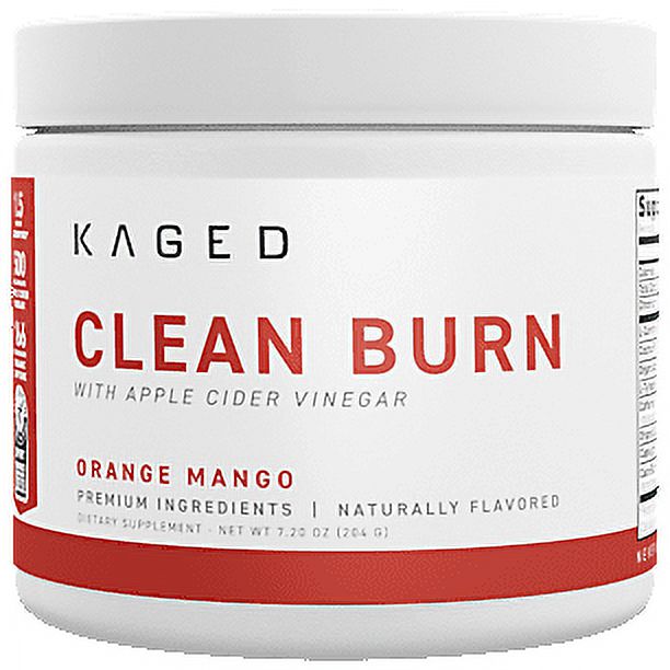 Kaged Clean Burn Powder with Apple Cider Vinegar Supplement, Energy
