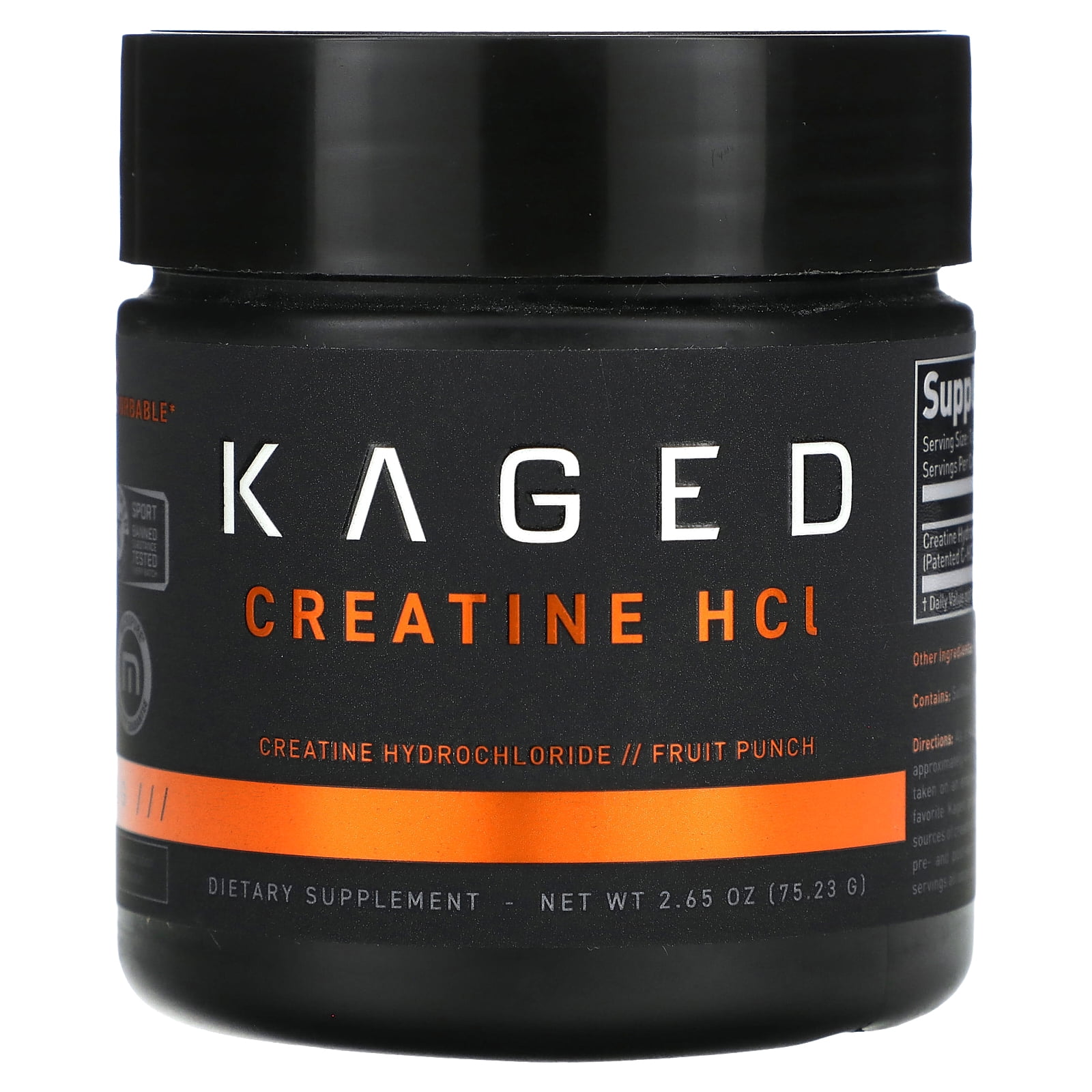 Kaged Creatine HCl Powder Fruit Punch Supports Muscle Growth and