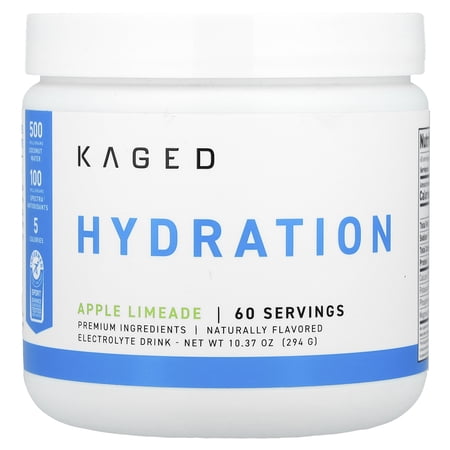 Kaged Hydration, Electrolyte Drink, Apple Limeade, 10.37 oz (294 g)