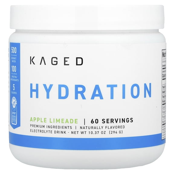 Kaged Hydration, Electrolyte Drink, Apple Limeade, 10.37 oz (294 g)